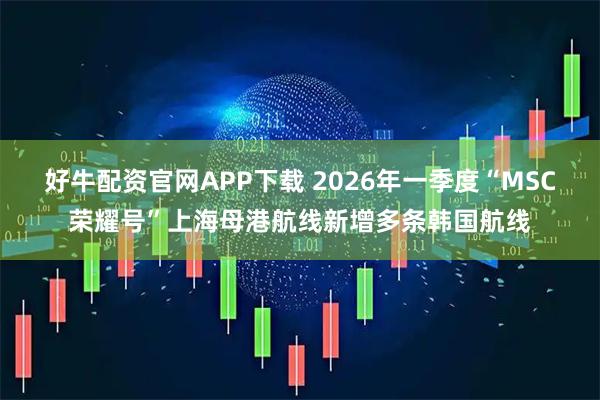 好牛配资官网APP下载 2026年一季度“MSC荣耀号”上海母港航线新增多条韩国航线